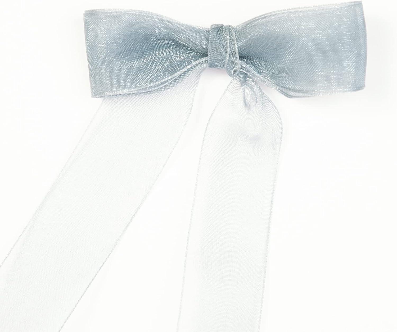 White Ribbon for Gift Wrapping Wedding Decor Boho Room Decor for Women Chiffon Ribbon for Bridal Bouquets Bridal Shower Invitations Decorations