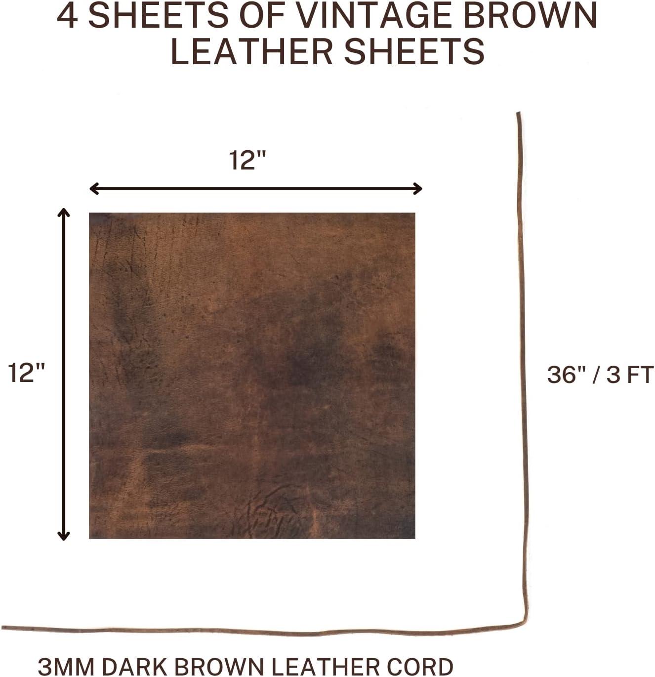  2-4 Leather Pieces Craft Leather Irregular Large