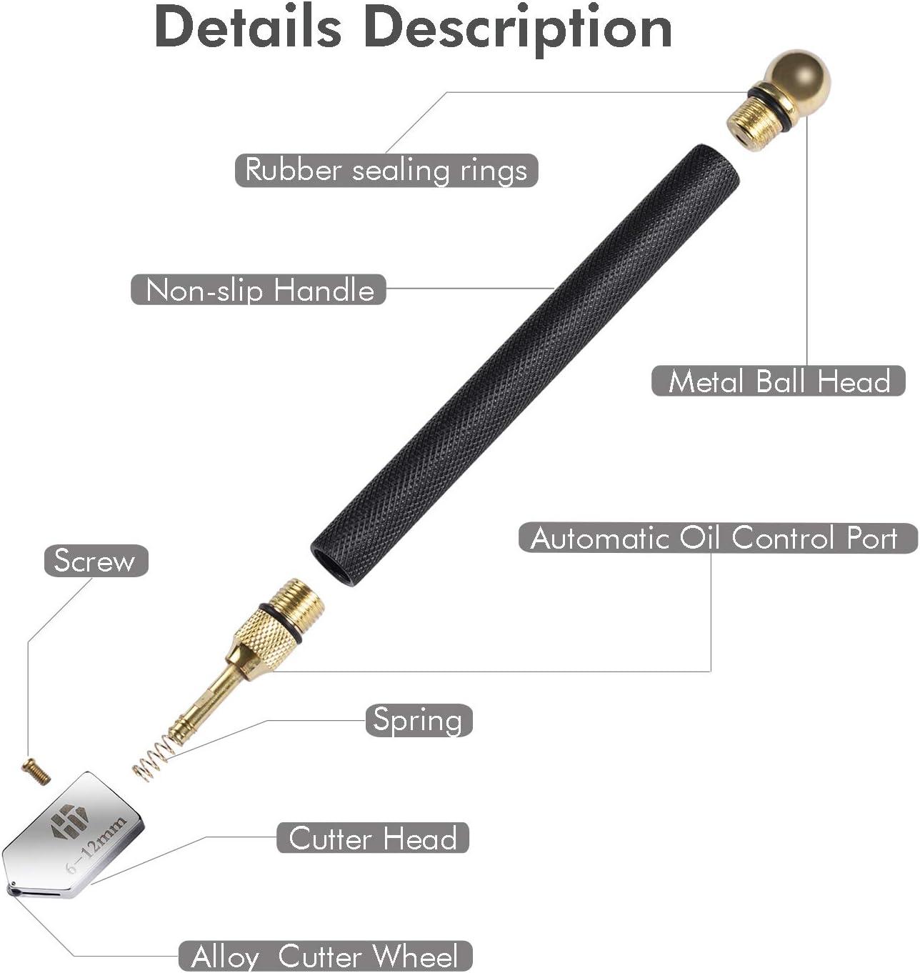 Glass Cutter 2mm20mm Glass Cutter Tool with Glass Cutting Oil Glass Cutting Tool with Aotomatic