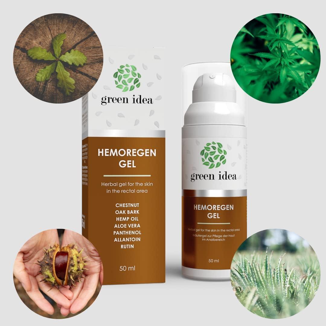 Green Idea Hemore Rets Gel - Herbal Hemorrhoid Ointment with Horse  Chestnuts Aloe Vera & Hemp Oil for Anal Itching & Fissures - 50ml | Buy Now  with Express International Delivery | GoSupps.com