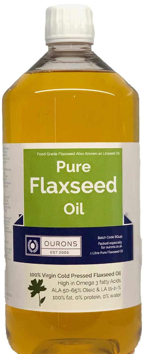 Flaxseed Oil For Horses & Dogs Coats Food Grade 1 Litre Pure Cold