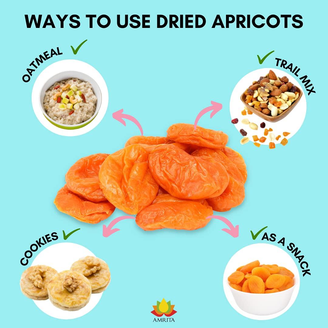 Amrita 1lb Dried Apricots No Sugar Added Preservative Free SEASONAL