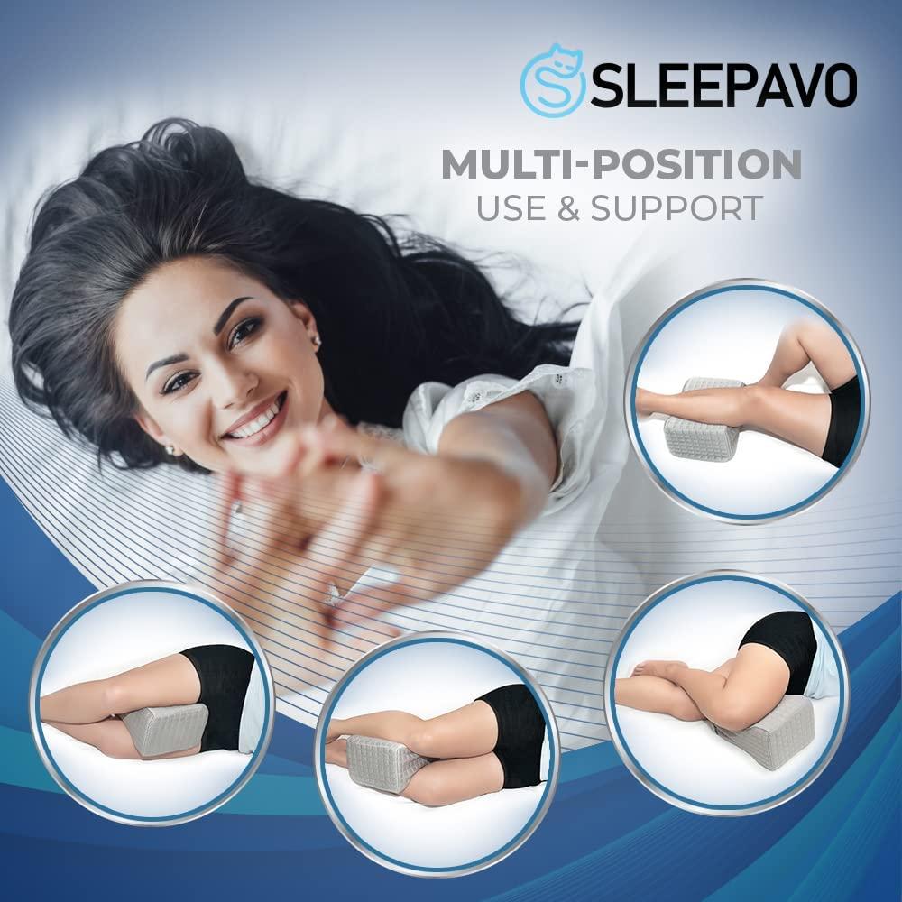 Wisexplorer Memory Foam Leg & Knee Support Pillow, Premium Memory Foam for Side Sleepers, Leg Pillow for Sciatica Pain Relief, Lower Back Pain & Hip