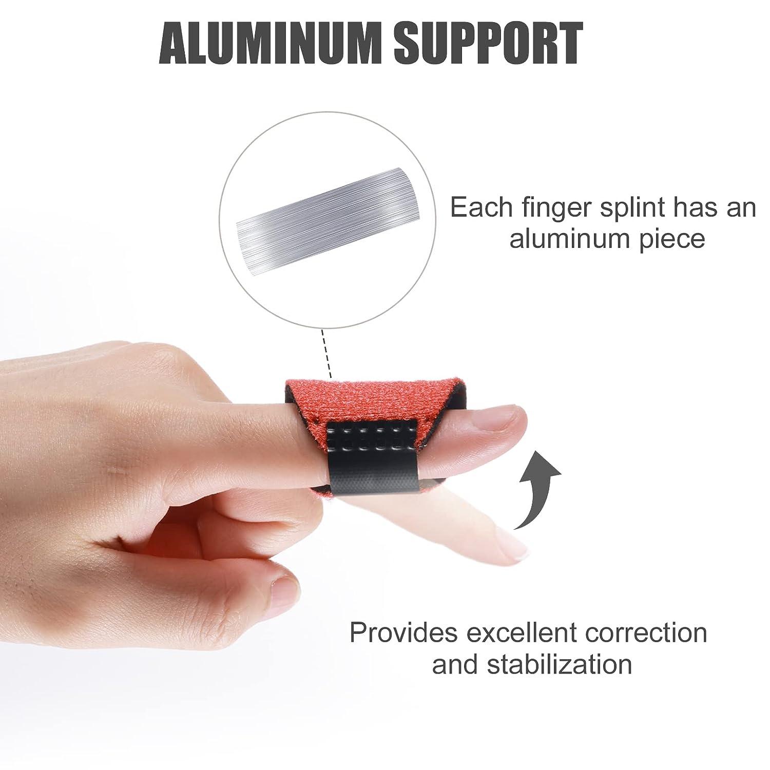 TOYMIS 6pcs Trigger Finger Splints Soft Fabric Little Finger Splint