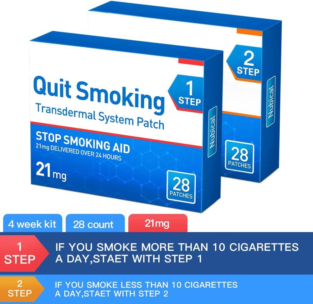 2 packs of cigarettes a week 2 Pack Stop Smoking Aid Patches Step 1 & Step 2 - 21mg and 14mg | Quit  Smoking Aid 56 Patches 8-Week Kit | Buy Now with Express International  Delivery