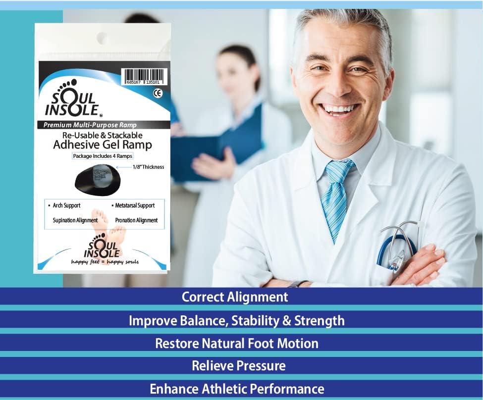 Adhesive Gel Ramp for Overpronation Supination Arch Support or