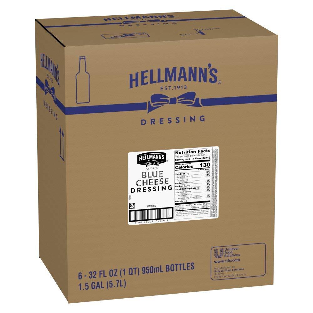 Hellmann's Classics Blue Cheese Salad Dressing 32 oz (Pack of 6) - Gluten Free, No Artificial Flavors or Colors, Made with Natural Sources | Buy Now with Express International Delivery | GoSupps.com Hellmann's Classics Blue Cheese Salad Dressing 32 oz (Pack of 6) - Gluten Free, No Artificial Flavors or Colors, Made with Natural Sources | Buy Now with Express International Delivery | GoSupps.com
