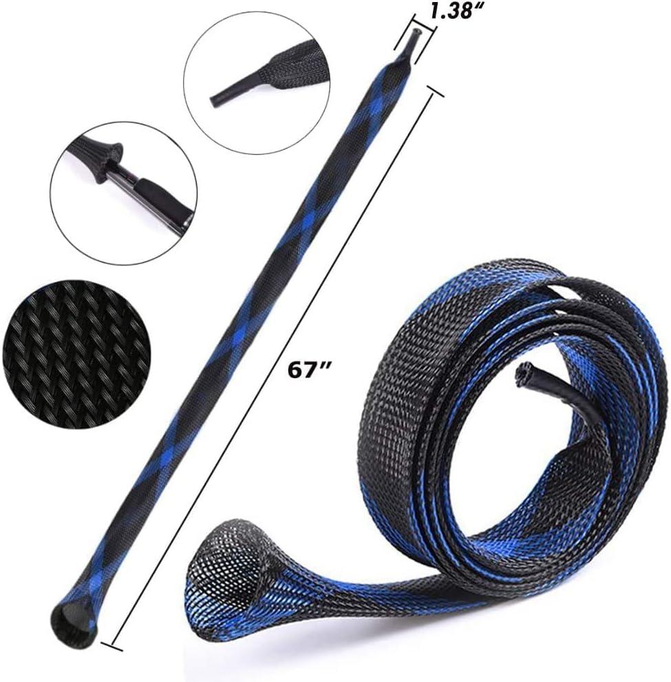 Koogel Fishing Pole Sleeves, 6 Set Fishing Rod Cover Rod Sock Rod Strap for Spinning  Fishing Rod, Fly Fishing Rod, Casting Fishing Rod