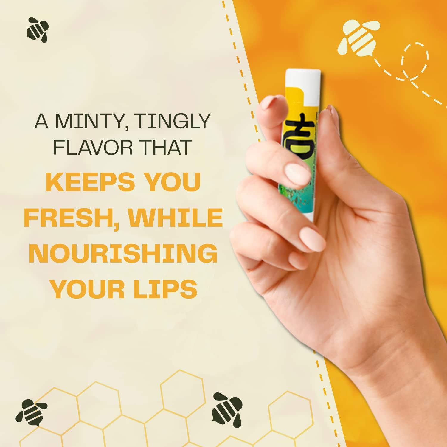 Honeydrop Manuka Honey Lip Balm Natural Hydrating Lip Treatment Infused with Peppermint and