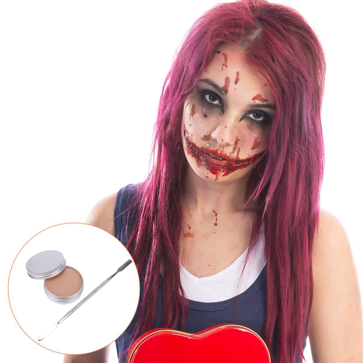 Amabro Velo nero, velo in pizzo per Halloween, velo da sposa a doppio strato in rete, velo da sposa, fascia con pettine, costume spaventoso per Halloween, per donne e ragazze, nero, Double