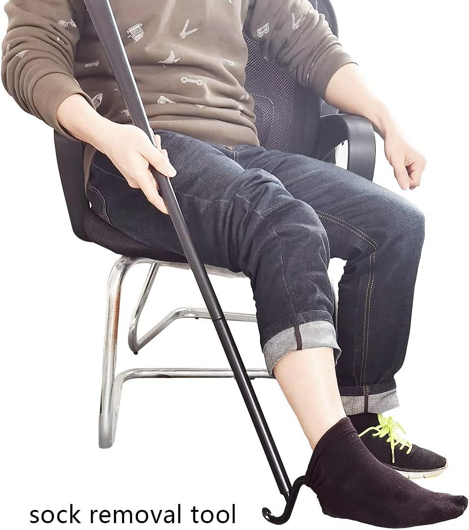 33.5 Long Handle Dressing Stick with Shoe Horn and Sock Removal Tool -  Mobility Dressing Aid