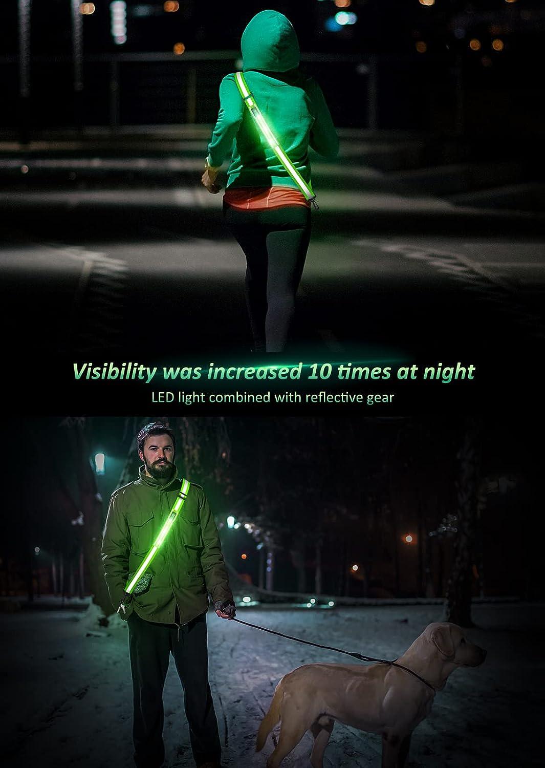 Litake Led Reflective Vest Running Gear,Adjustable Rechargeable High  Visibility Outdoor Night Running Riding Walking Light Up Vest for  Men/Women/Child
