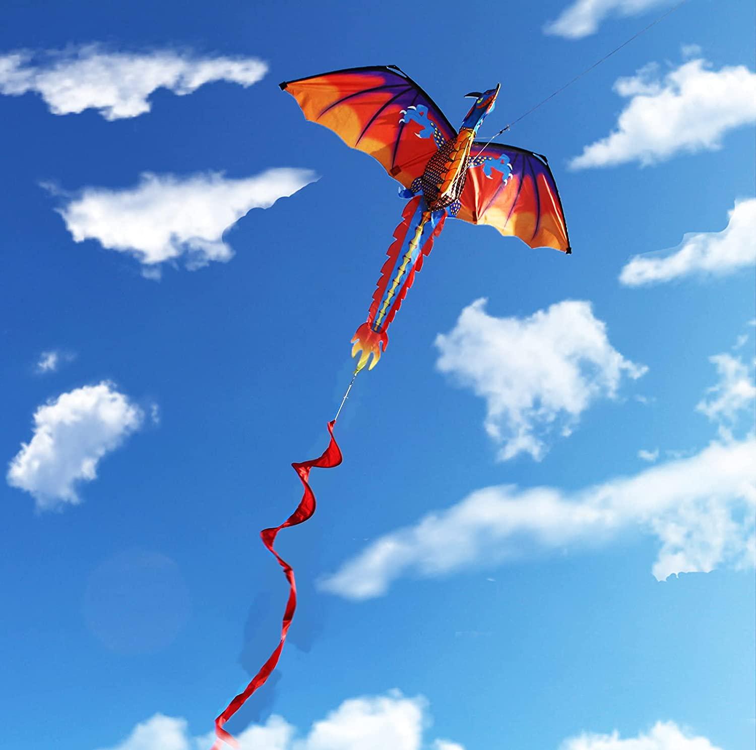 HENGDA KITEUpgrade Classical Dragon Kite 55 x 62 Stereoscopic Dragon