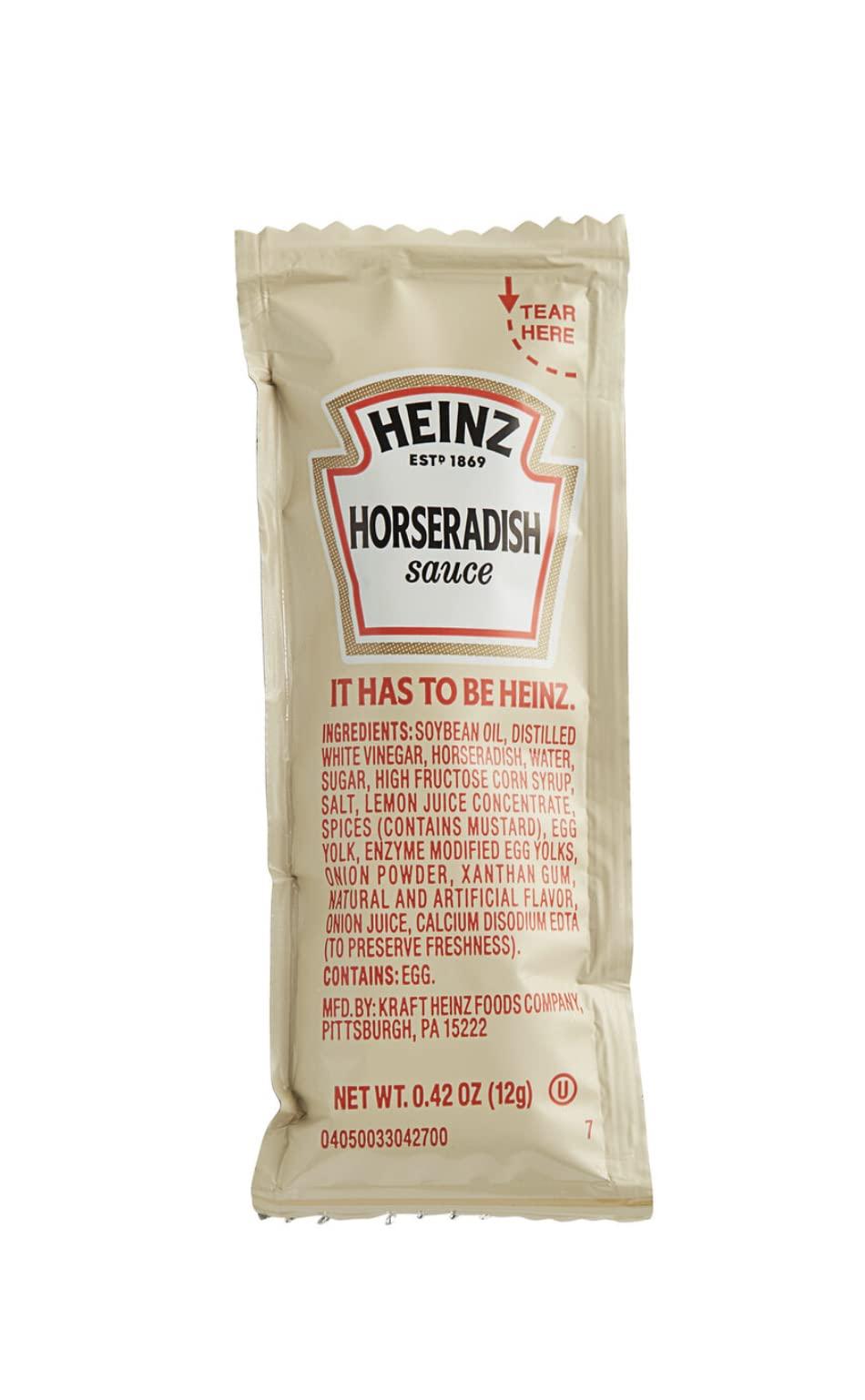 Heinz Horseradish Single Serve Condiment Packets - 25 Packets | Portion ...