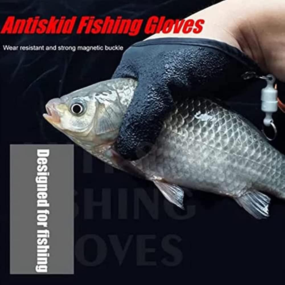 TERGAYEE Fishing Catching Gloves,Fishing Glove with Magnet Release