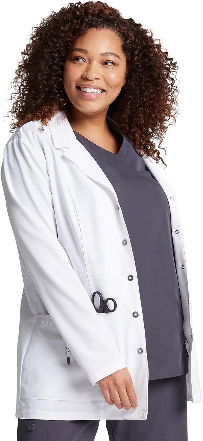 Dickies Xtreme Stretch Women Scrubs Lab Coats 28 Snap Front 82400