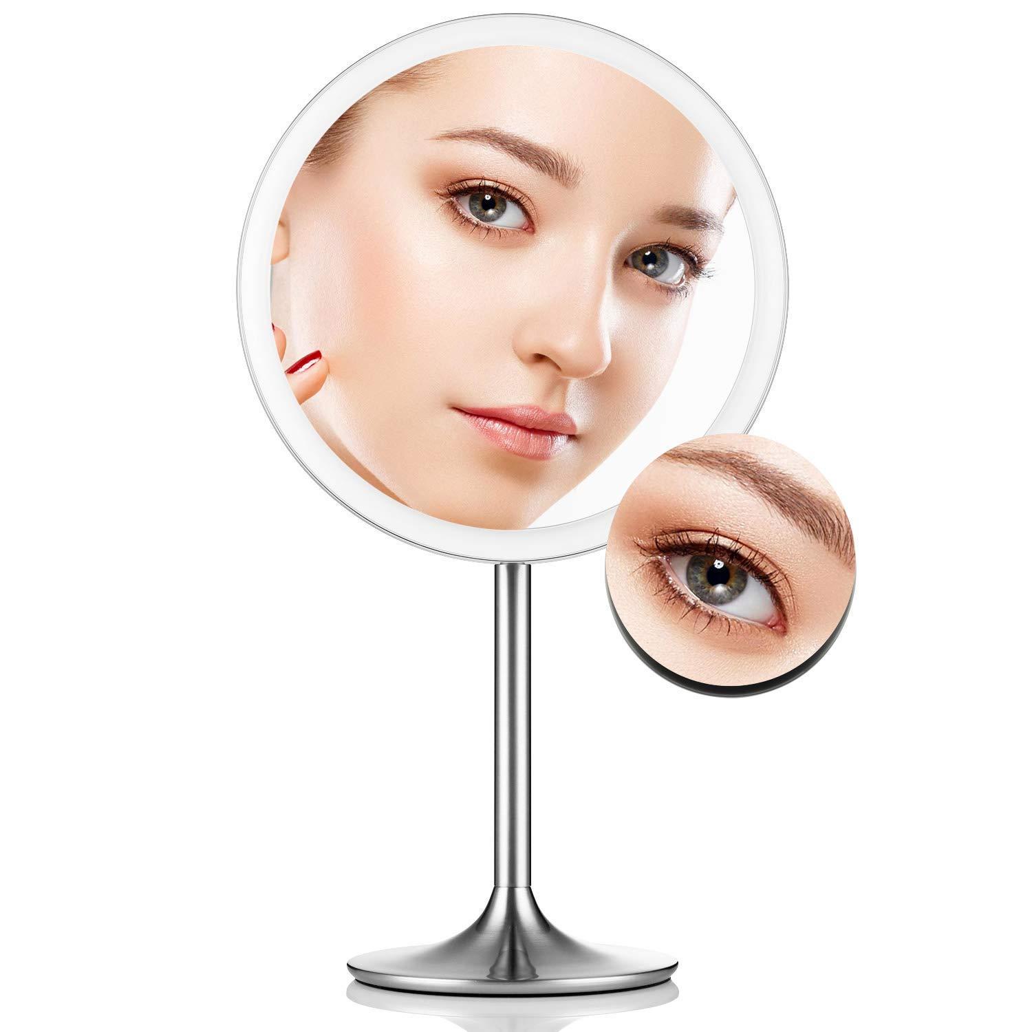 Miusco 9 Lighted Makeup Mirror Pro 5X + 10X Magnification Ultra Bright