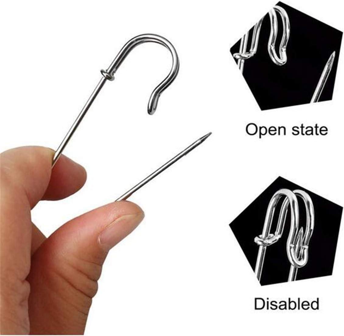 Pack of 30 Safety Pins , Heavy Duty Blanket Pins Bulk Steel Spring Lock  Pins Fasteners for Blankets Crafts Skirts Kilts Brooch Making