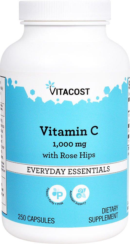 Vitacost Vitamin C with Rose Hips 1000 mg 250 Capsules