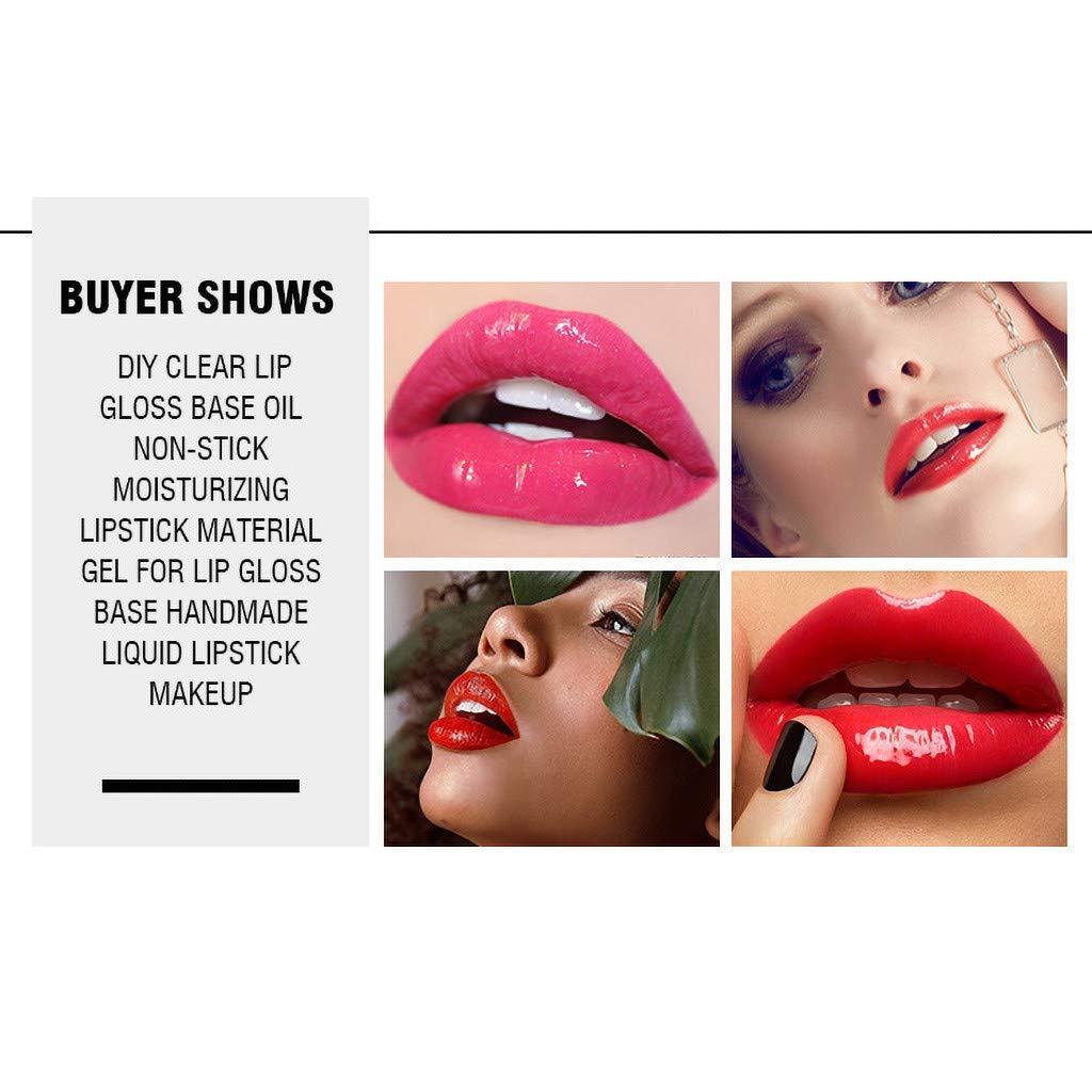Bericher Transparent Lip Gloss ,Moisturize Lip Gloss Base, Lip Gloss Base Oil Material Lip Makeup Primers, Primer for DIY Handmade Lip Balms Lip Gloss- 1.69fl
