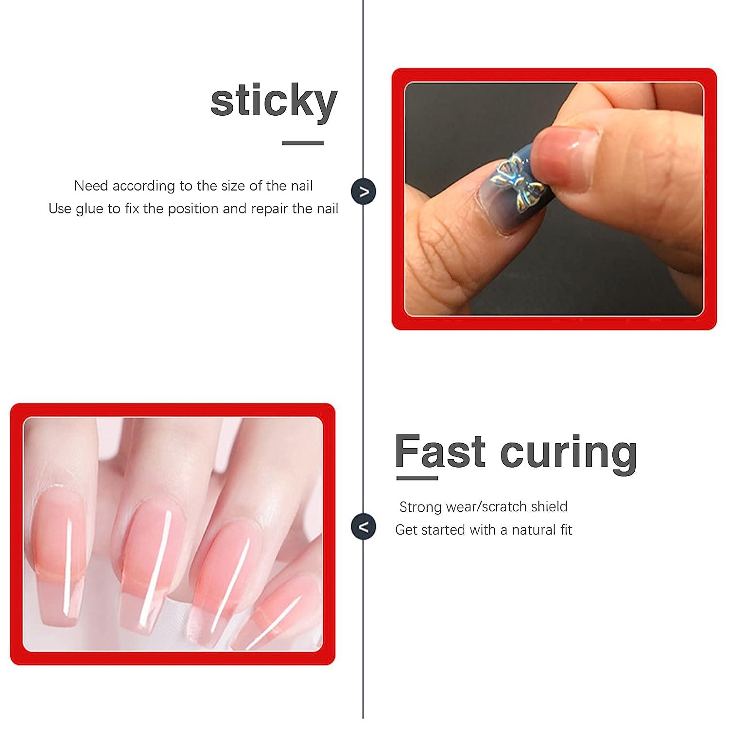 20 pcs Nail Glue for Acrylic Nails, Professional Long Lasting