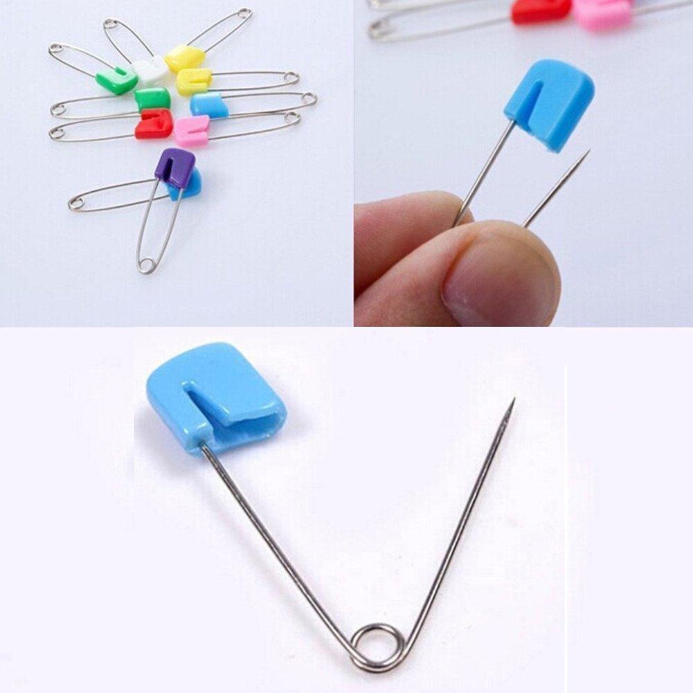 AEXGE Plastic Head Baby Safety Pin Diaper Pins 1.5inch Cloth Nappy