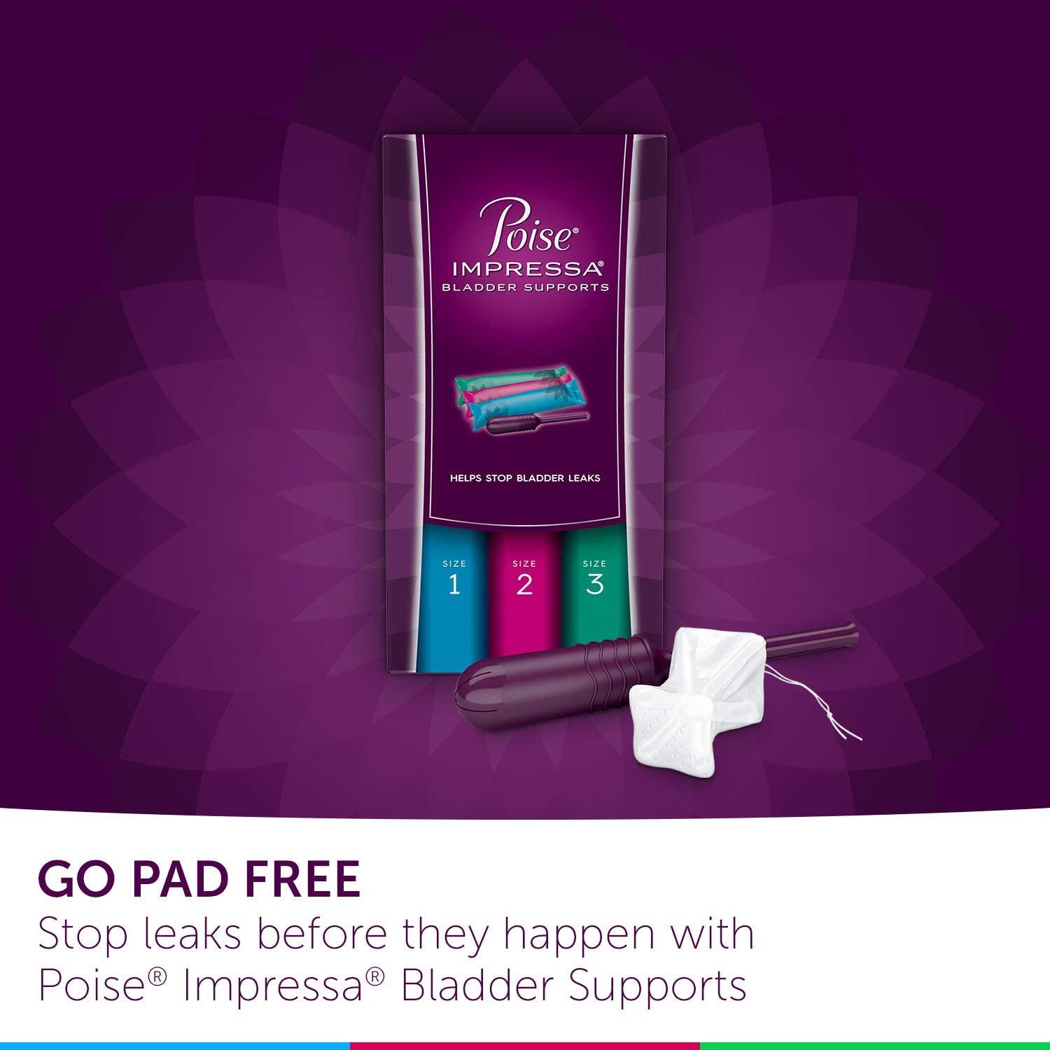 Poise Incontinence Pads, Long, 45 Count (Pack of 2)