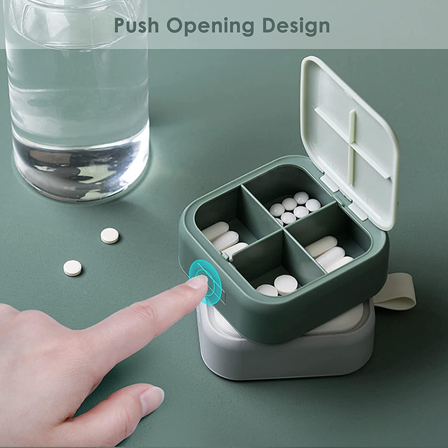 Healifty containers Mini Pill case Tiny Pill case Daily Portable