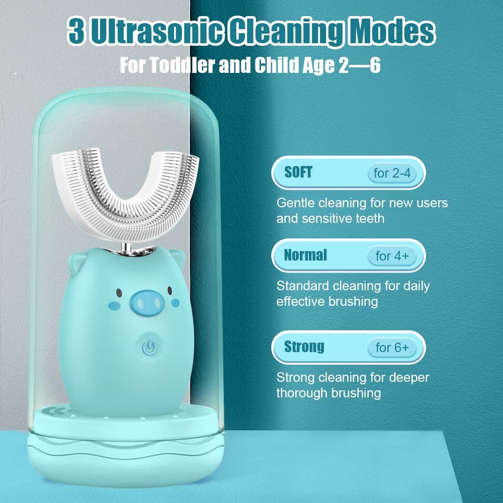 Kids Electric Toothbrushes, U Shaped Ultrasonic Automatic Toothbrush