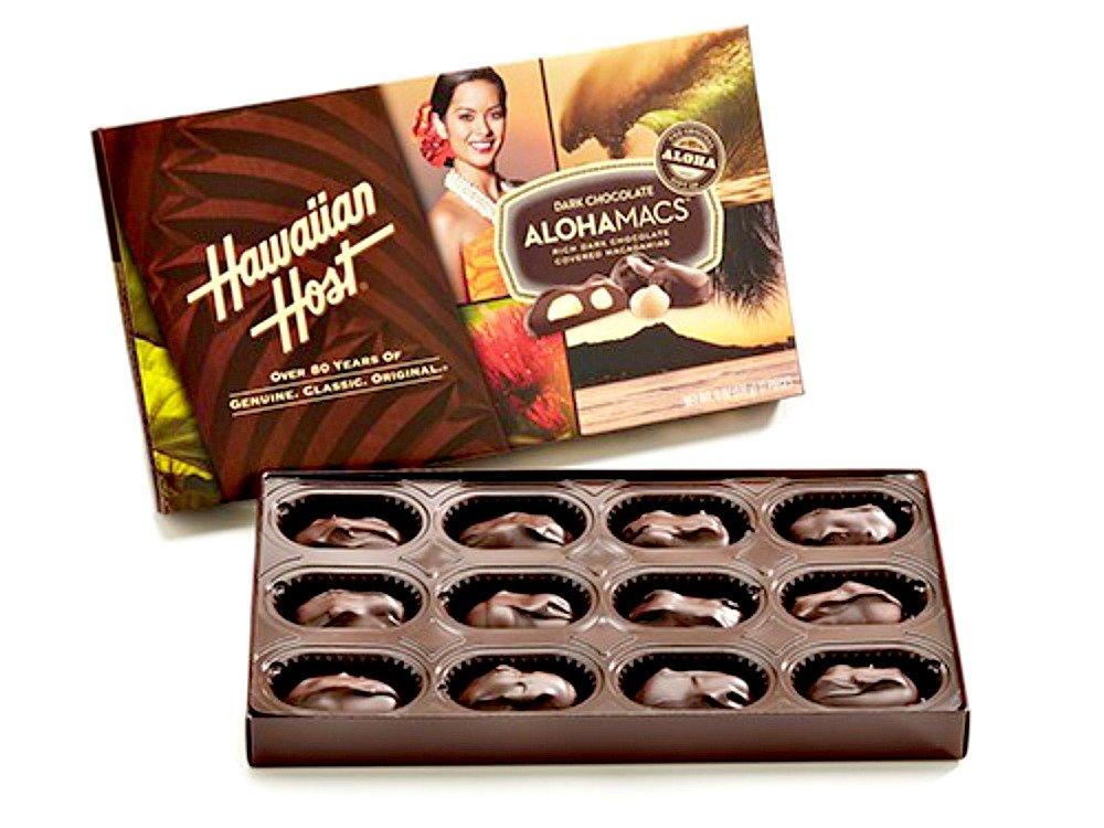 Dark Chocolate Covered Macadamia Nuts by Hawaiian Host (2 Boxes)