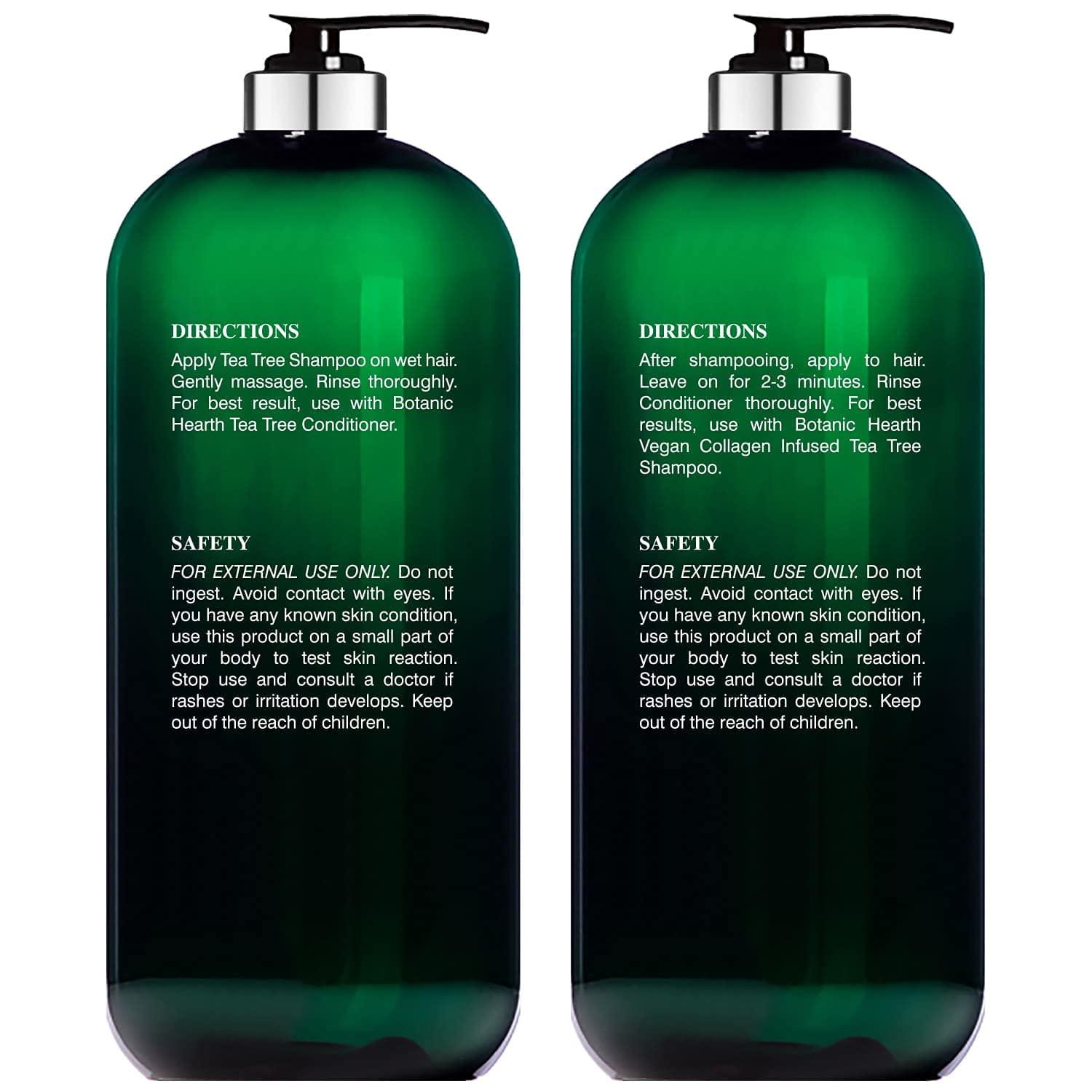 Botanic Hearth Tea Tree Shampoo and Conditioner Set - Vegan
