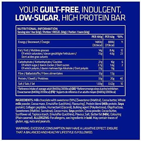 USN Trust Crunch Fudge Brownie Protein Bars - 20g Protein, Indulgent ...