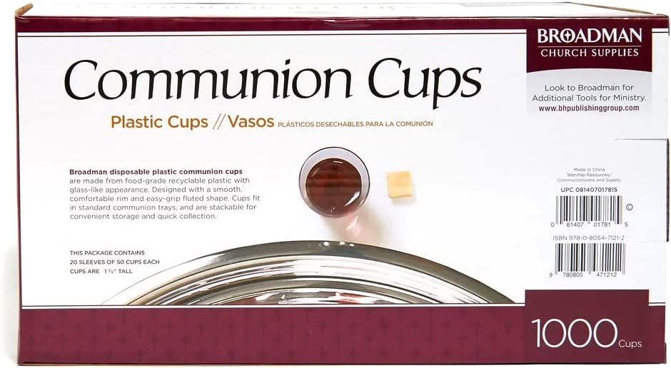 Plastic Disposable Recyclable Communion Cups 1000 Count Broadman