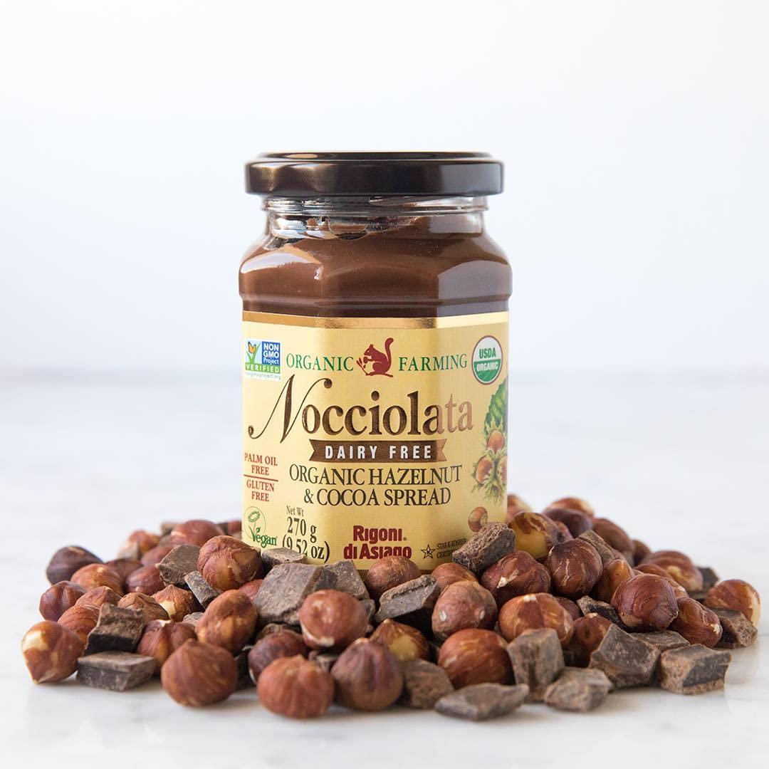 Rigoni di Asiago Nocciolata Organic Hazelnut Spread, Dairy Free, 9.52 Oz ( 6 Count)