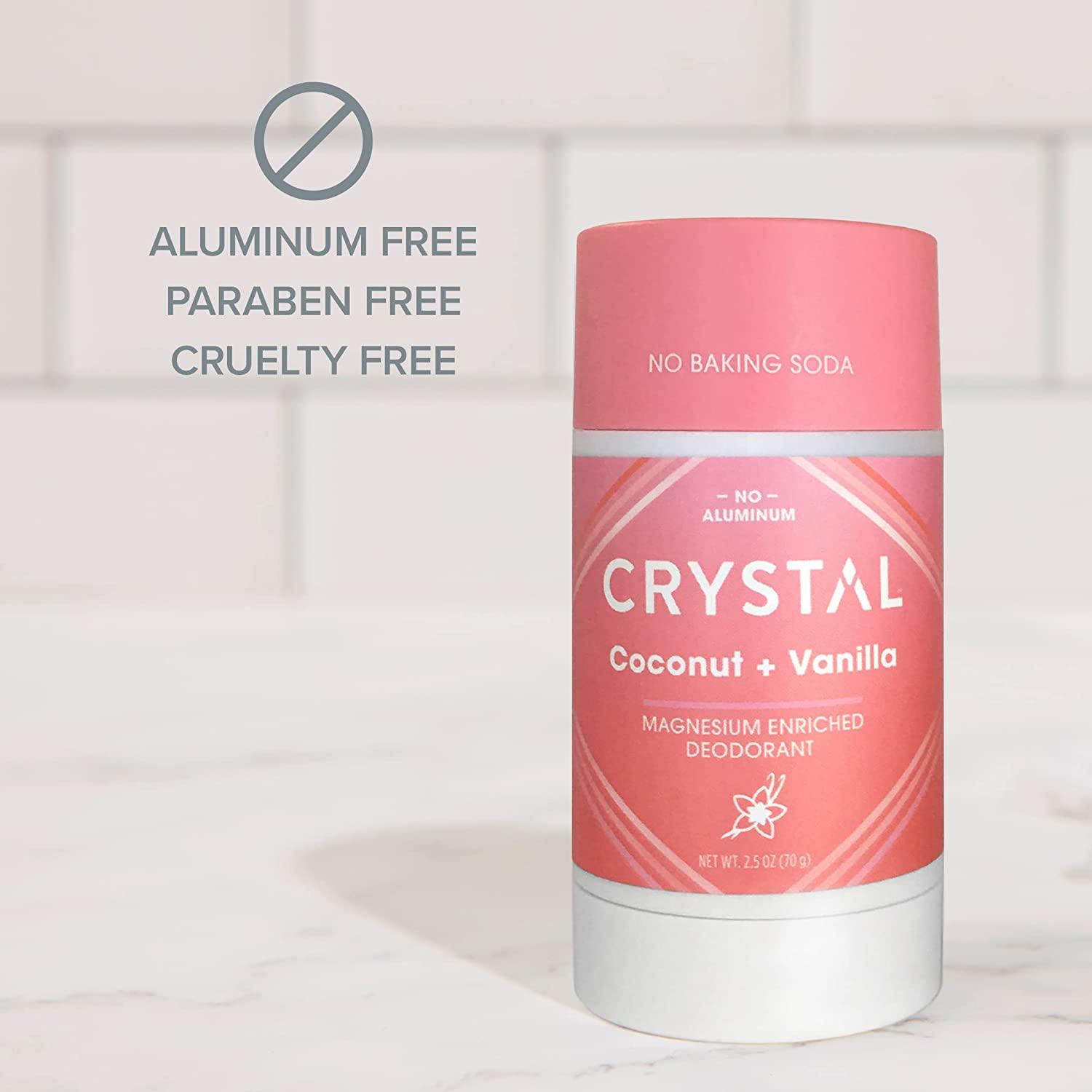 Crystal Body Deodorant Magnesium Enriched Deodorant Coconut + Vanilla 2.5 oz (70 g)
