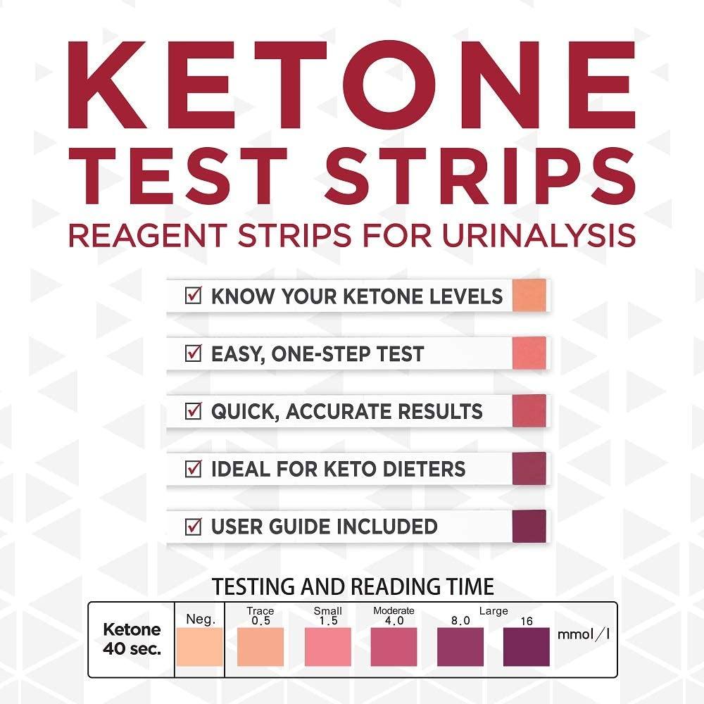 SlimFast Keto Ketone Test Strips, Reagent Strips for Urinalysis and