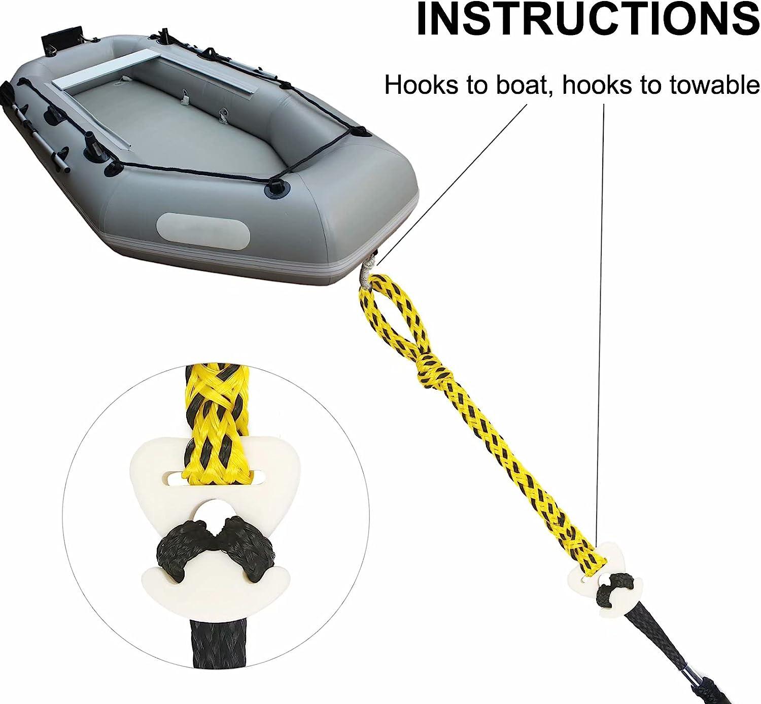 Jranter Tow Rope Connector for Tubing Yellow& Black
