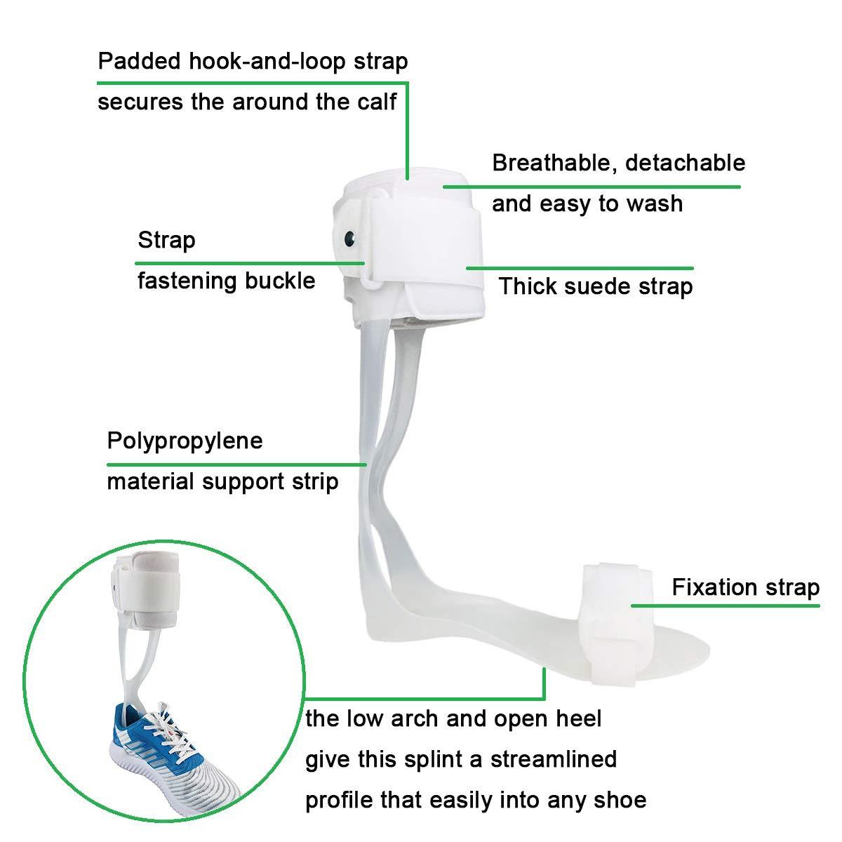 Orthomen Drop Foot Brace AFO Leaf Spring Splint Ankle Foot Orthosis