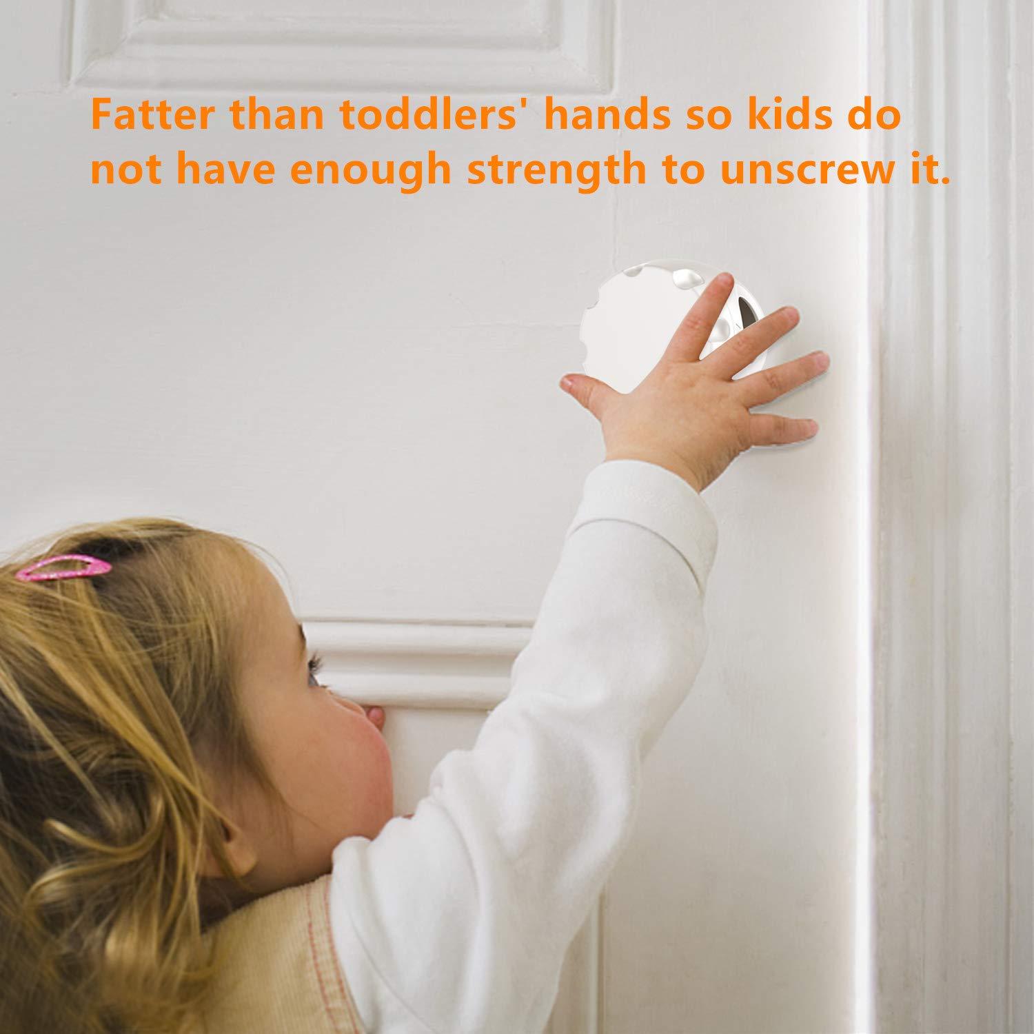 Uxoz Door Knob Safety Cover, 4 Pack Baby Safety Door Handle Cover