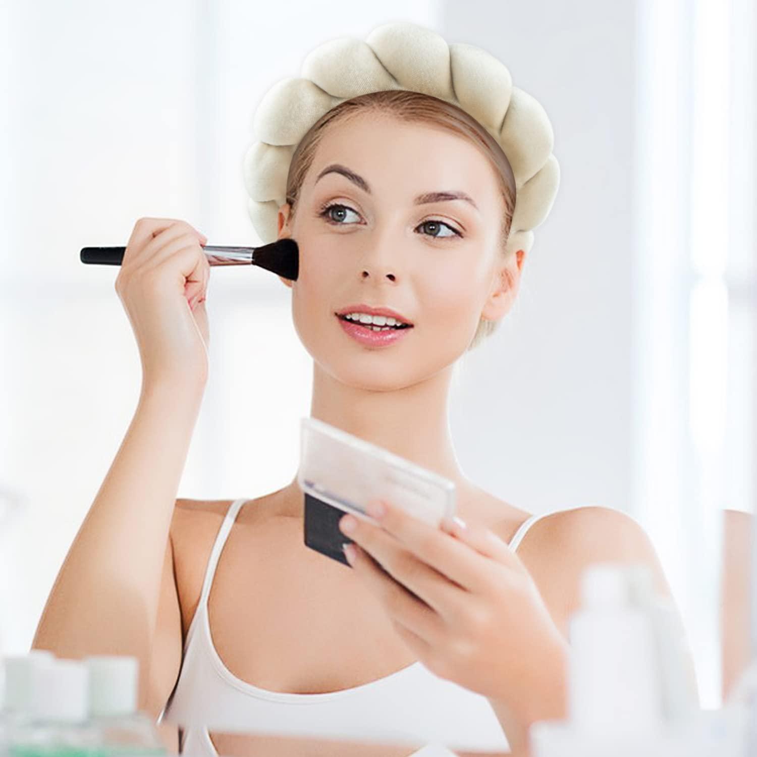  Spa Makeup Headband for Washing Face, Sponge Skincare