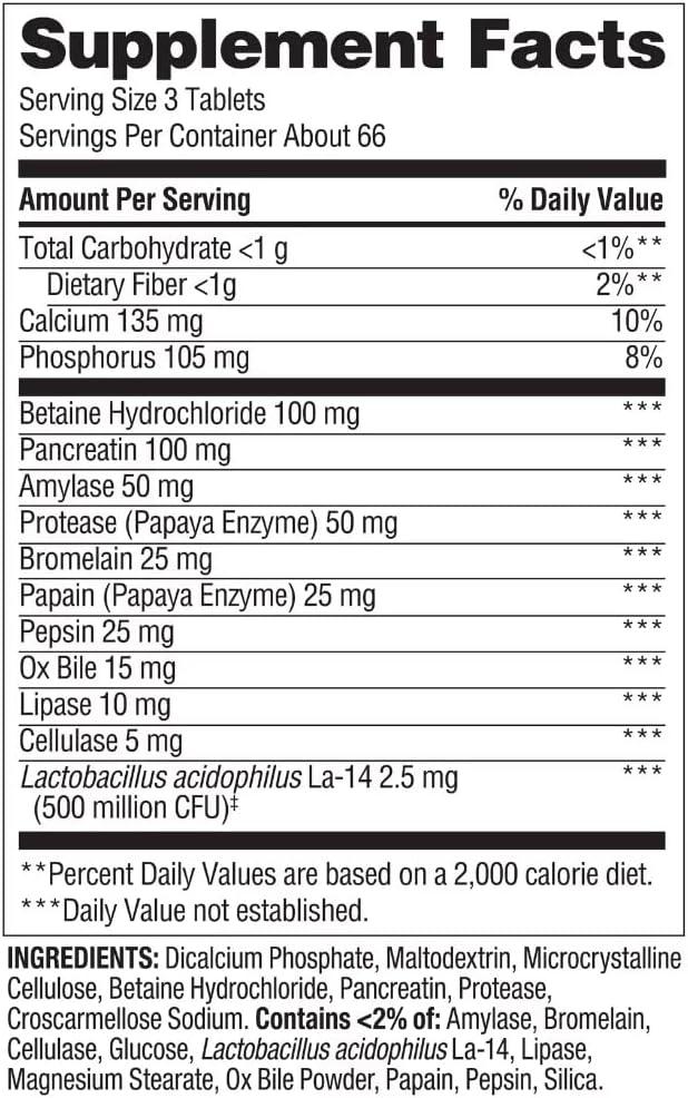 Spring Valley MultiEnzyme Probiotic 200 Tablets + Your Vitamin Guide