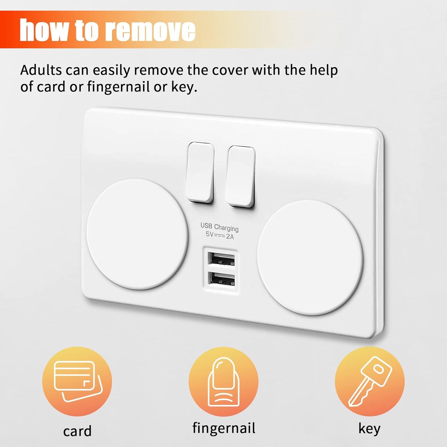 20 Plug Socket Covers UK+4 Corner Protector Plug Covers for Sockets UK