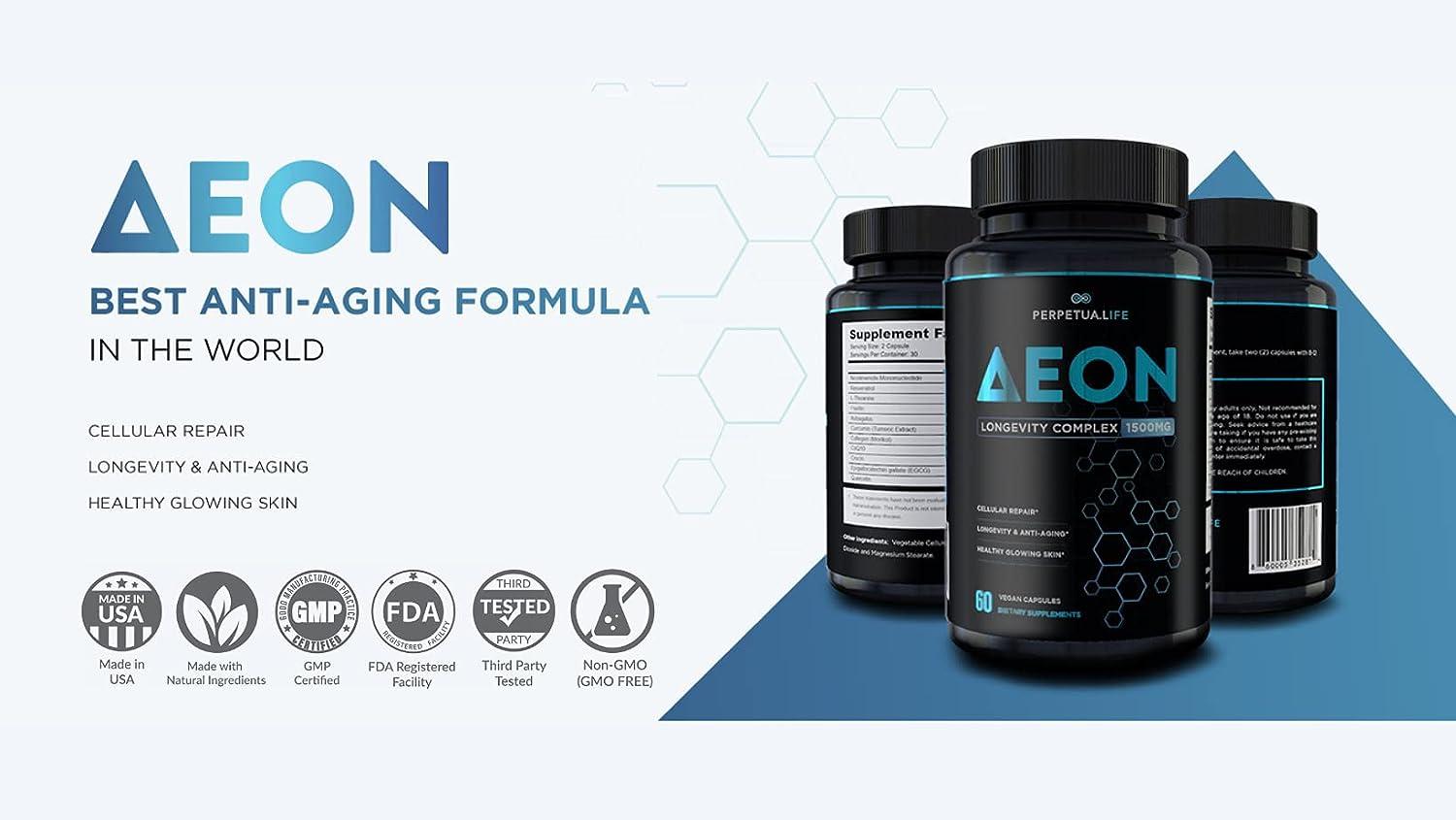 AntiAging Supplement NAD+ Complex AEON with LIPO NR, Fisetin