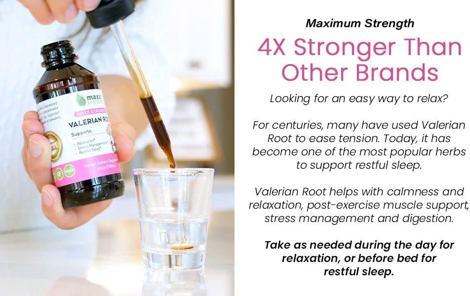 Maxx Herb Valerian Root Extract Max Strength, Liquid Valerian Root