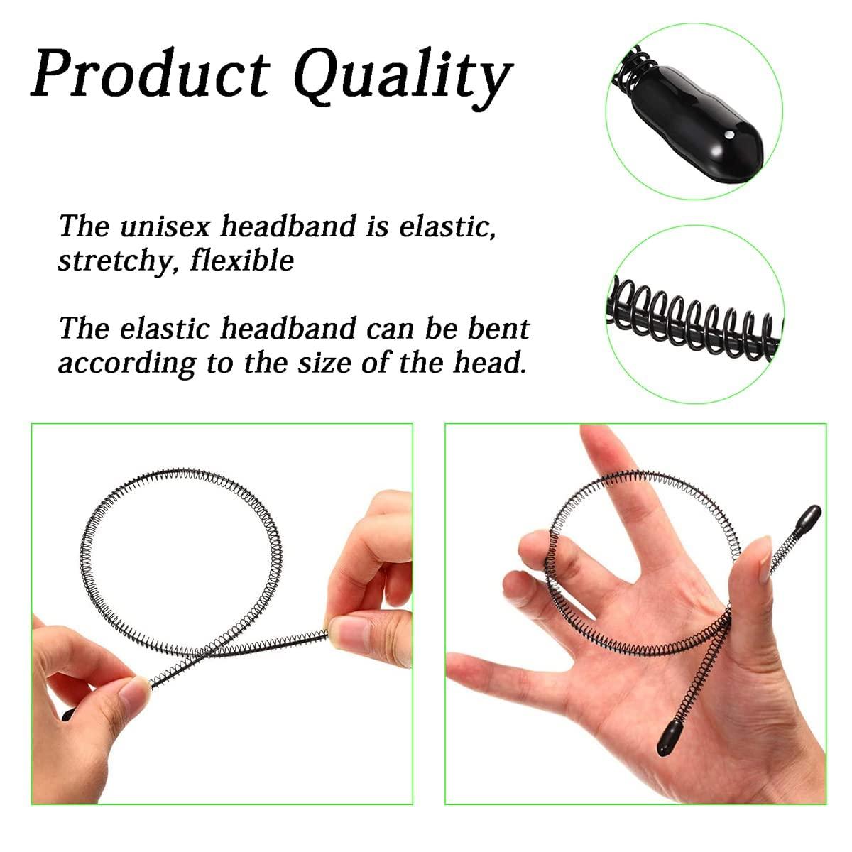 Mens Hair Band with Teeth, Fashion Metal Hair Band for Men, Black Elastic  Unisex Wavy HeadBands, Non Slip Hair Accessories Ideal for Sports, Beauty,  Yoga & Personal Care (6Pcs)