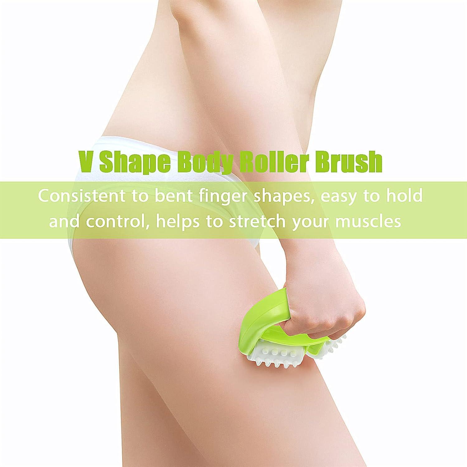 Anti-Cellulite Massage Roller Brush Wet/Dry Body Brush for Women