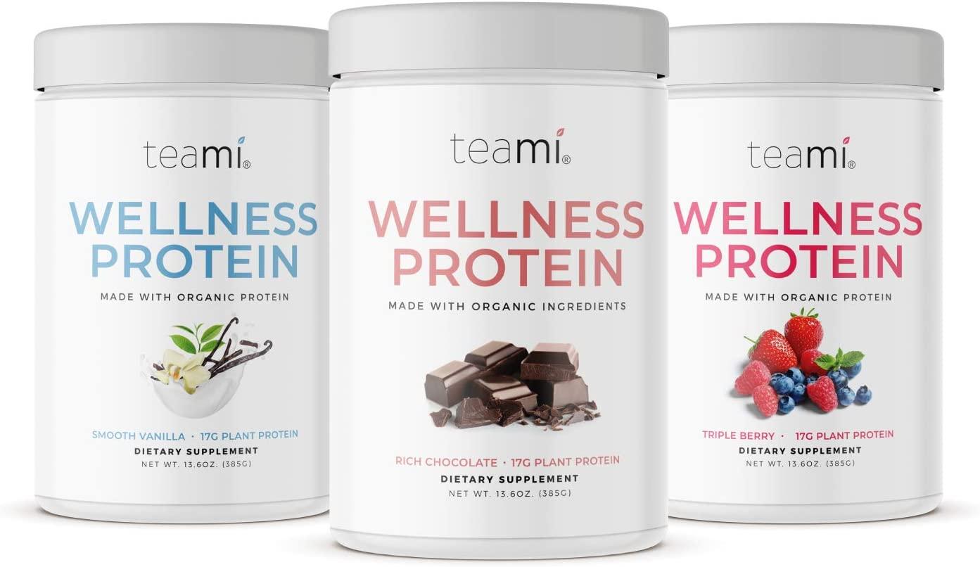 Teami Wellness Vegan Protein Powder Organic Ingredients (14 Servings