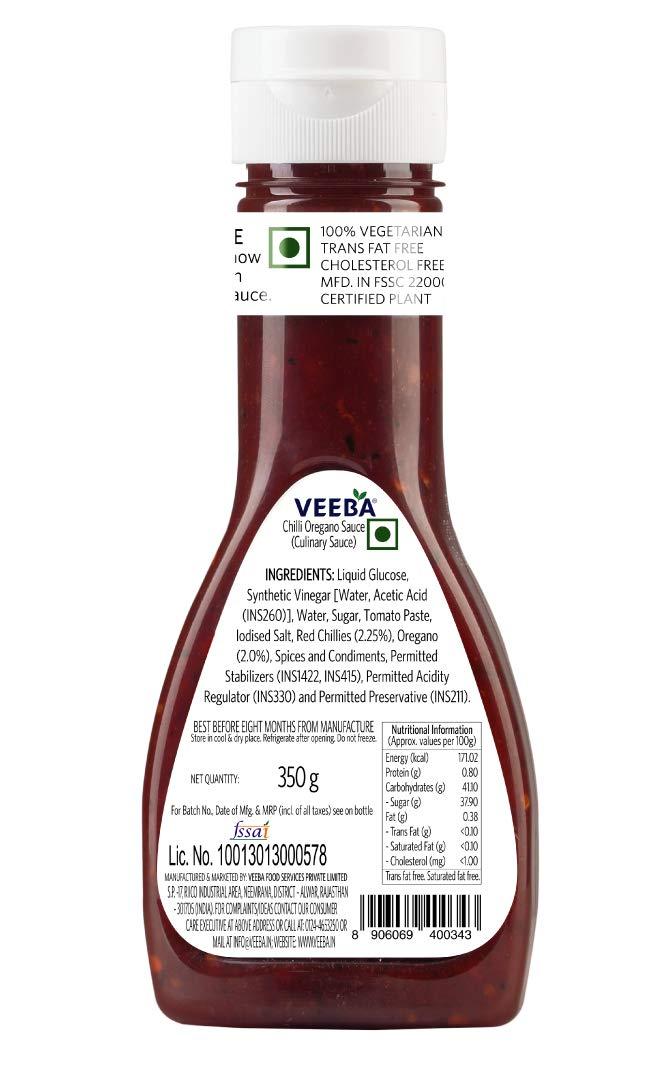 Veeba Chilli Oregano Sauce 350g Pack of 2