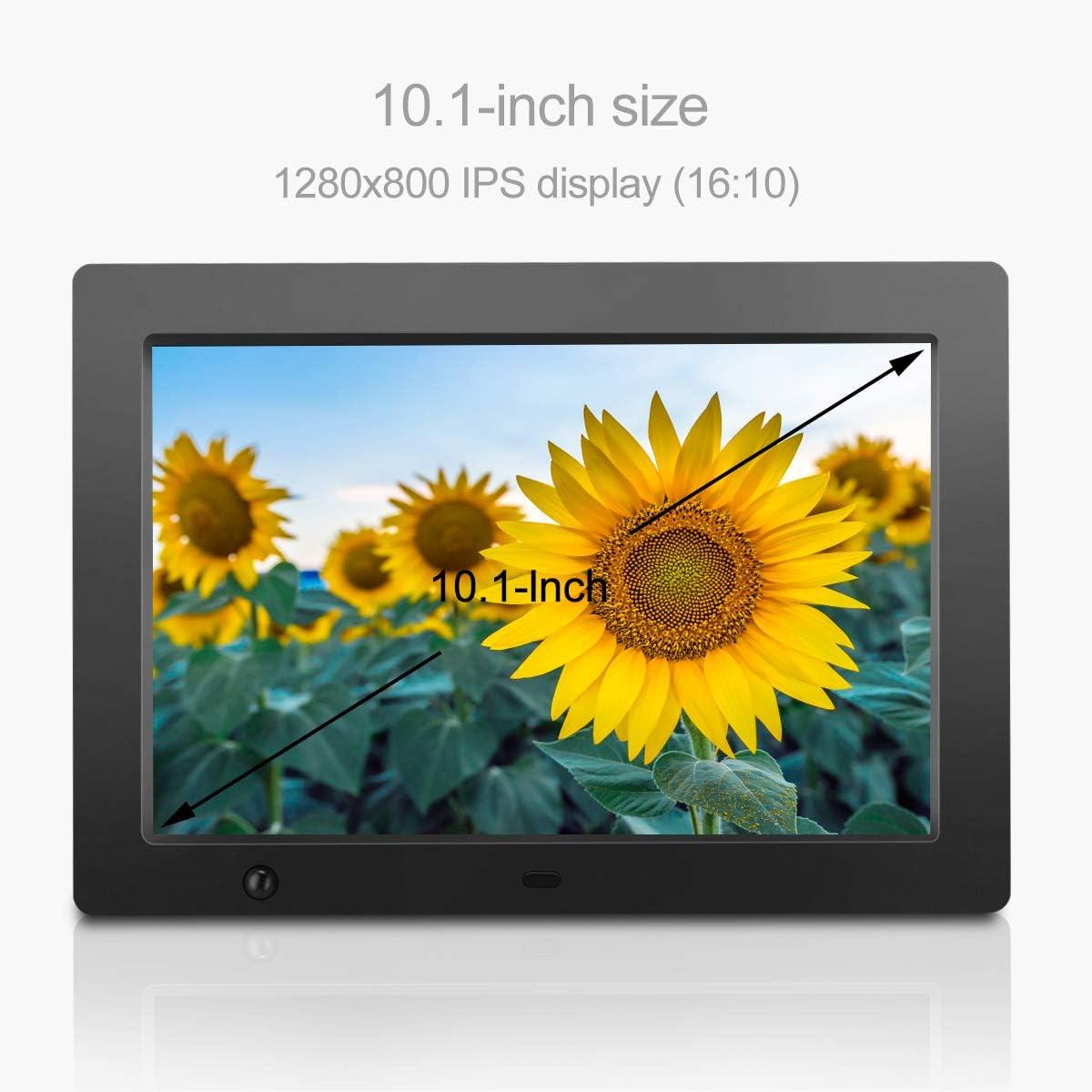 Zedify 10.1 Inch Digital Photo Picture Frame 1280x800 IPS Display With Photo Music Video Player Calendar Alarm, Auto Power On/Off, Wall Mountable With Remote, Gift For Family & Friends - View #10