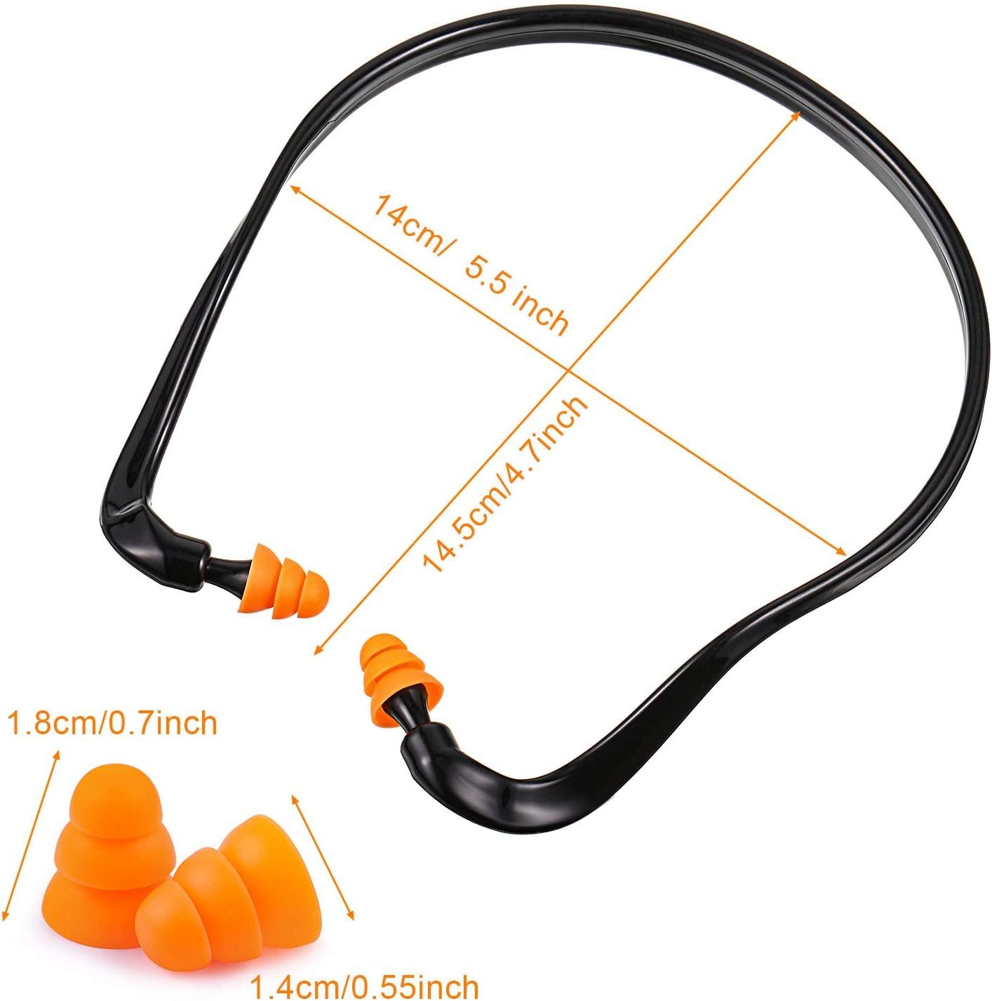 Banded Earplugs for Shooting Range Band Ear Plugs Lightweight Silicone Earplugs for Hearing